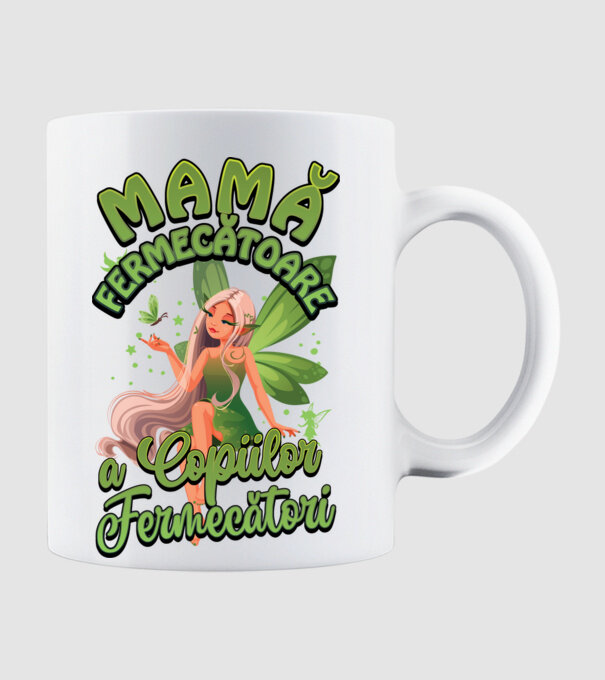 Mamă fermecătoare a copiilor fermecătorit model alb pe tricou