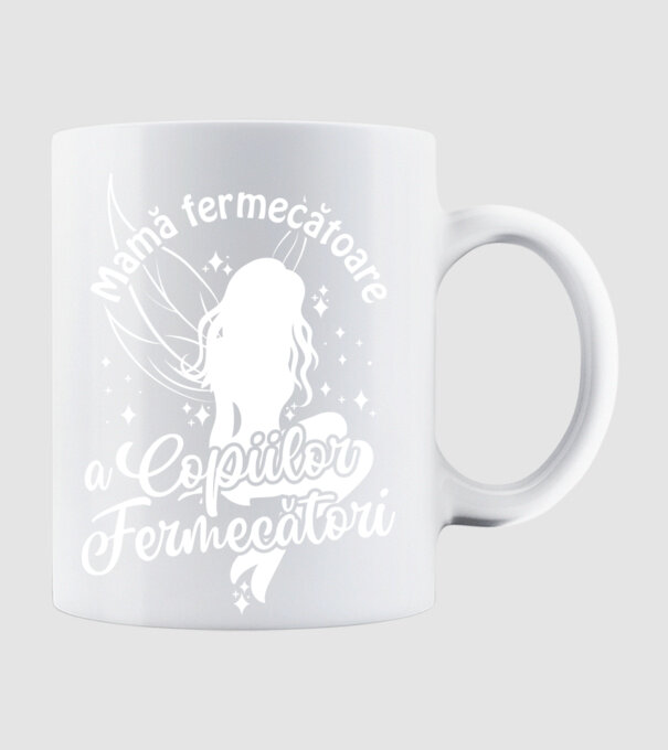 Mamă fermecătoare a copiilor fermecători model alb pe tricou