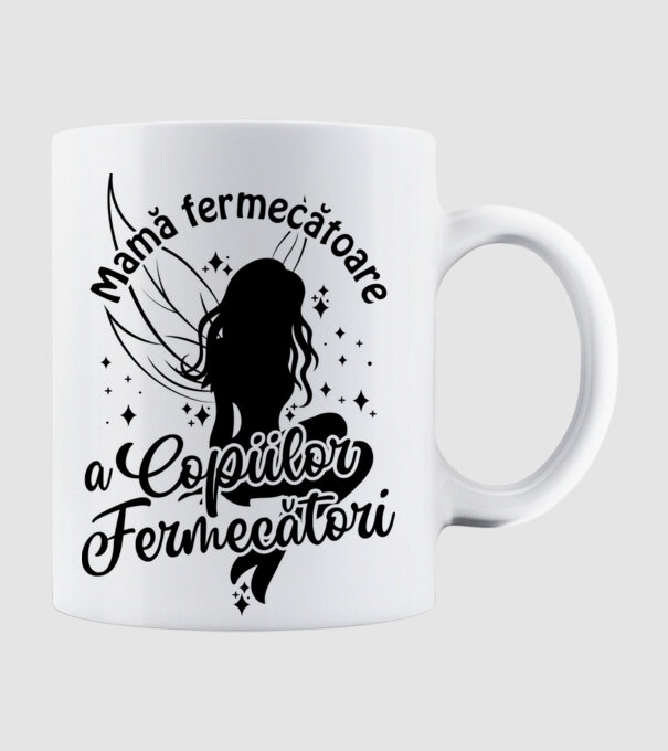 Mamă fermecătoare a copiilor fermecători model alb pe tricou