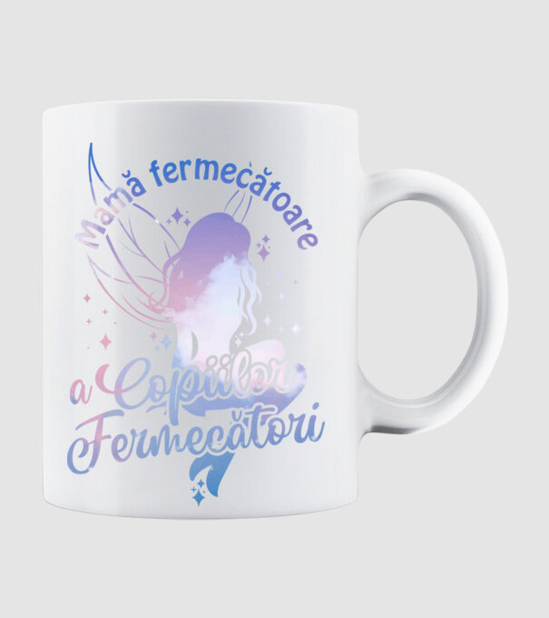 Mamă fermecătoare a copiilor fermecători model alb pe tricou