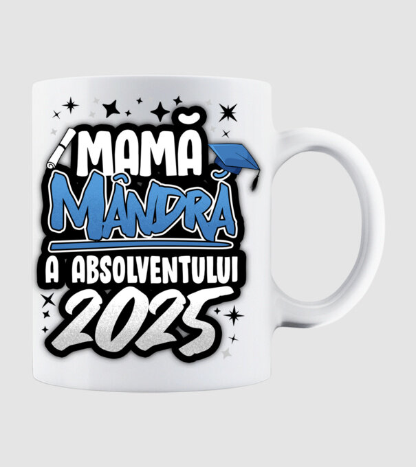 Mamă Mândră a absolventului model alb pe tricou