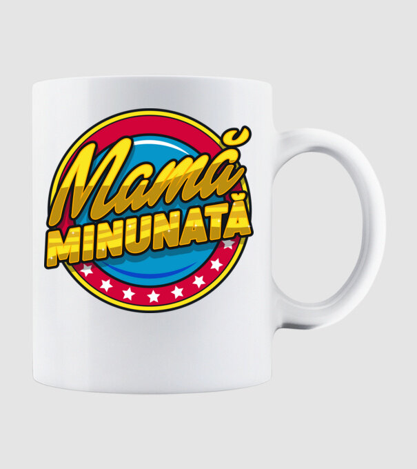 mamă minunată model alb pe tricou