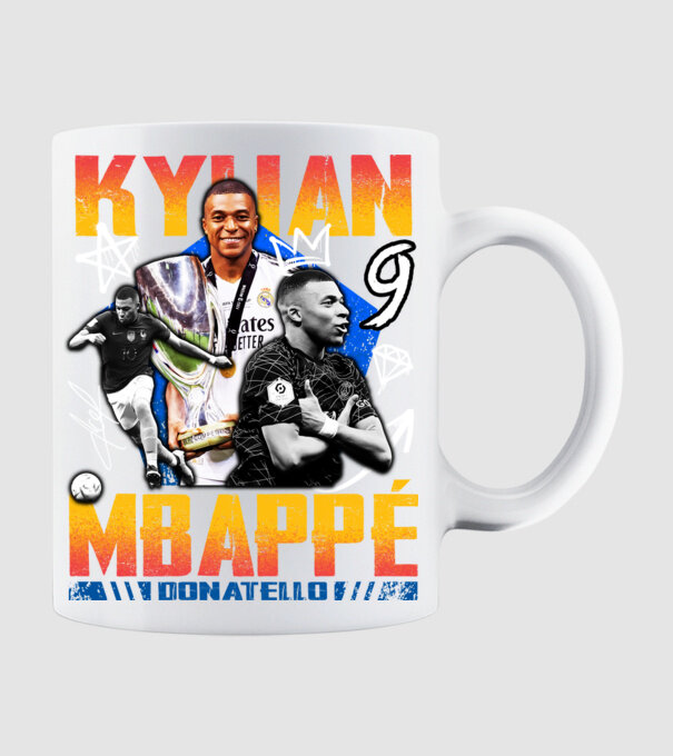 Mbappé tribute model alb pe tricou