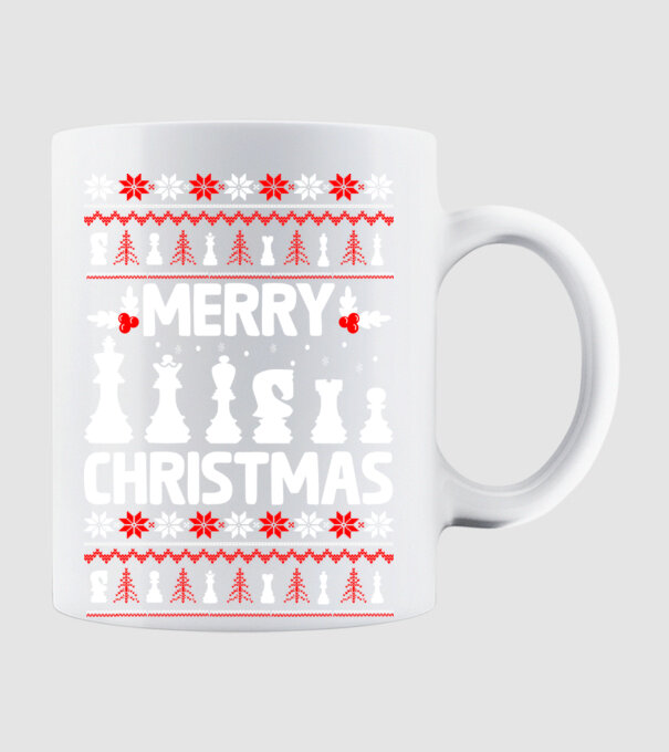 merry chessmass 2 model alb pe tricou