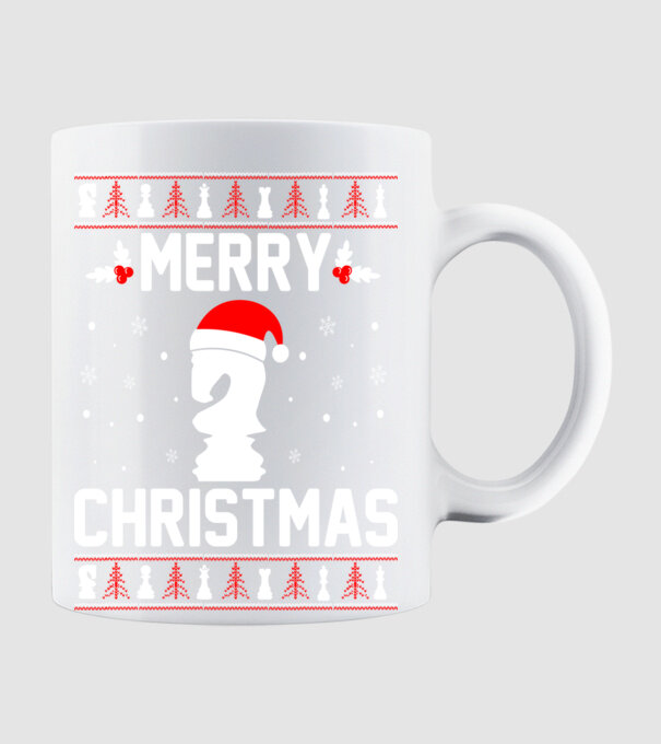 merry chessmass 3 model alb pe tricou