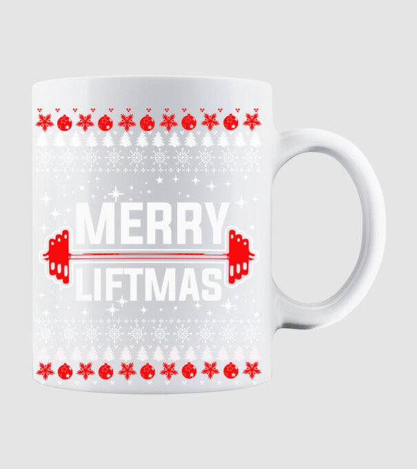 Merry liftmas 1 model alb pe tricou