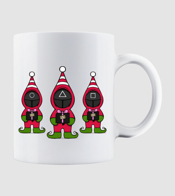 merry squid game model alb pe tricou