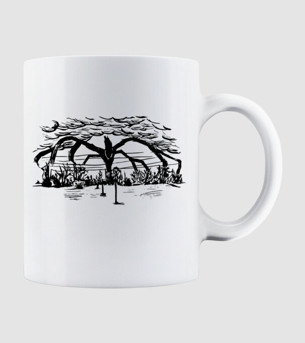mind flayer drawing stranger things model alb pe tricou