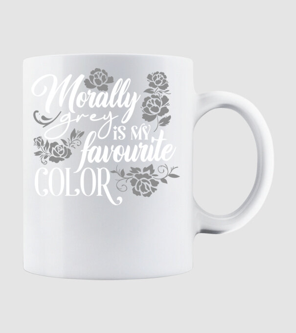 Moraly Gray is my favorite color model alb pe tricou