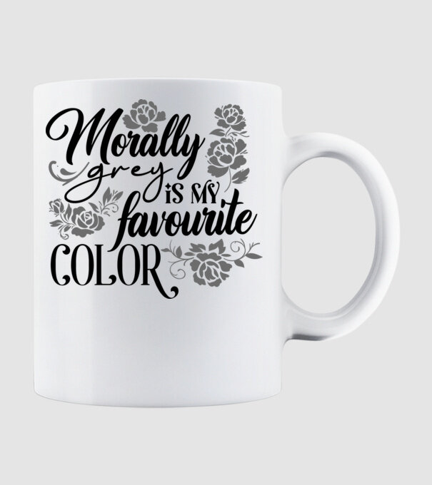 Moraly Gray is my favorite color model alb pe tricou