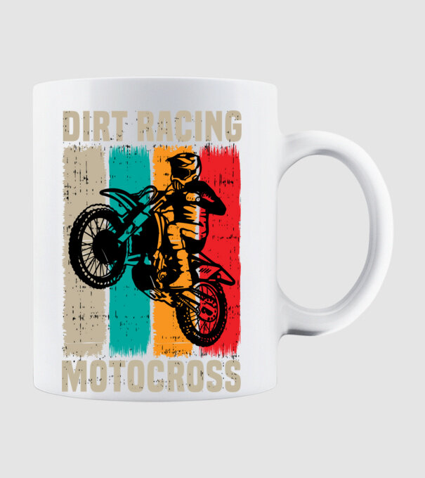 motocross model alb pe tricou