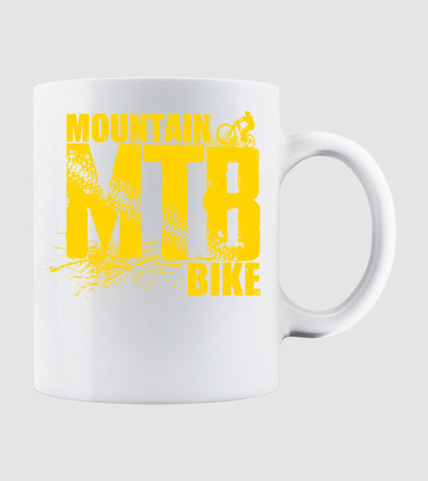 MTB model alb pe tricou