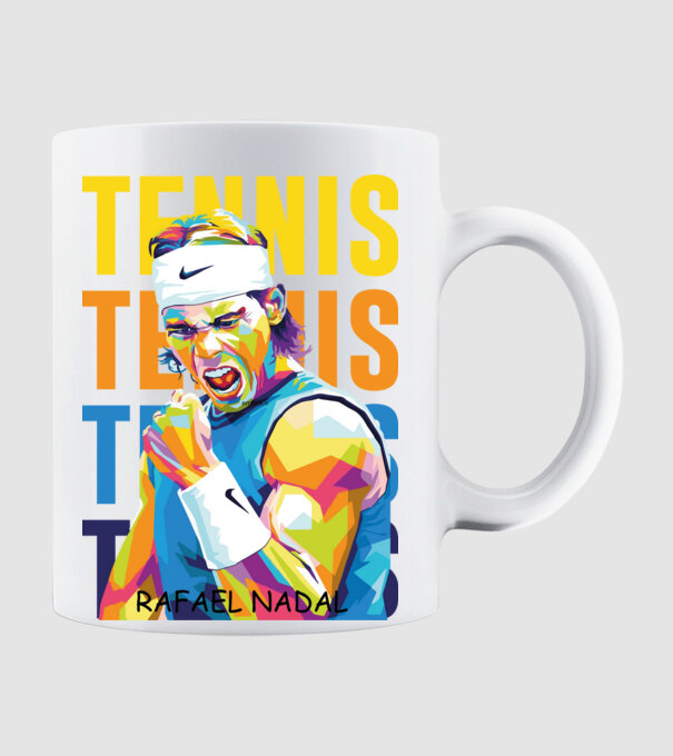 Nadal model alb pe tricou