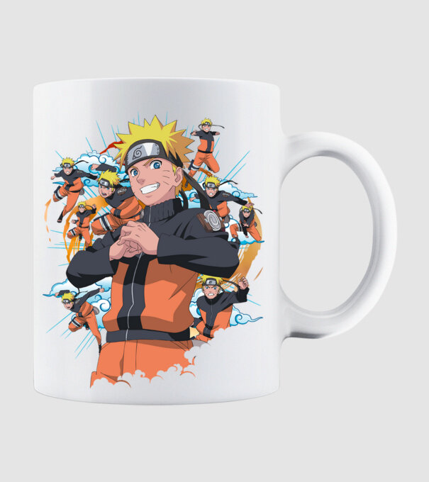 NARUTO model alb pe tricou