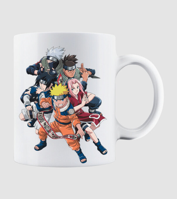 NARUTO model alb pe tricou