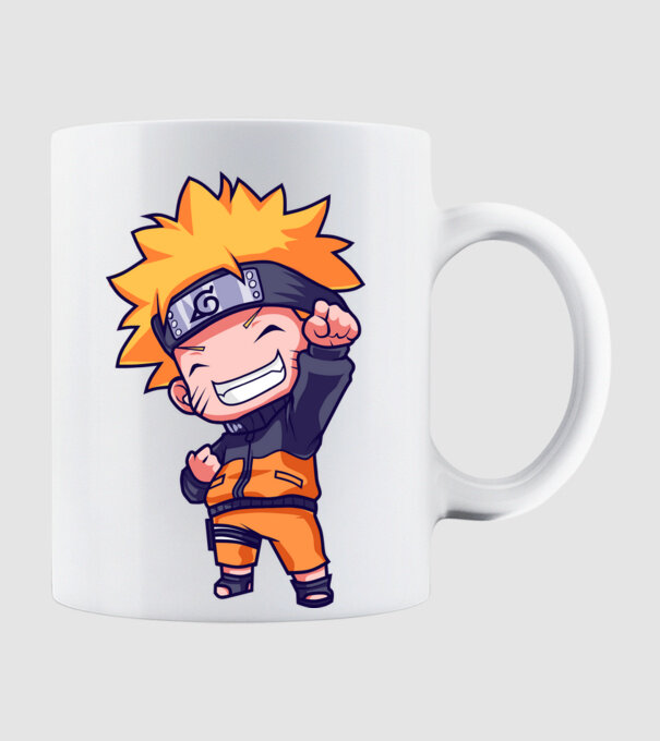NARUTO model alb pe tricou