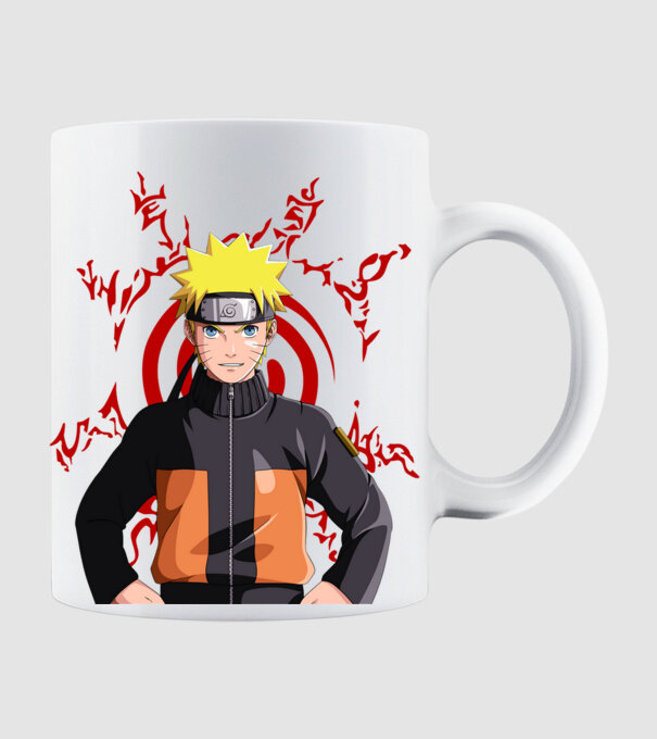 NARUTO model alb pe tricou