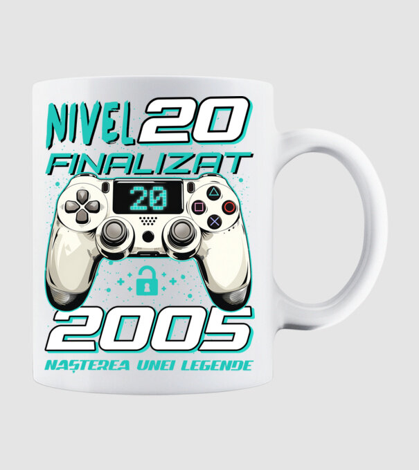 Nivel finalizat 20 2005 model alb pe tricou