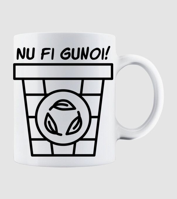 Nu fi gunoi  model alb pe tricou