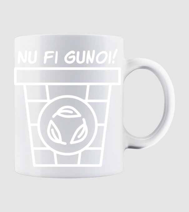 Nu fi gunoi  model alb pe tricou