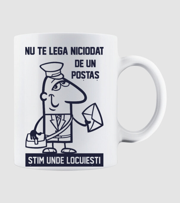 nu te lega niciodată de un poștaș. Știm unde locuiești model alb pe tricou