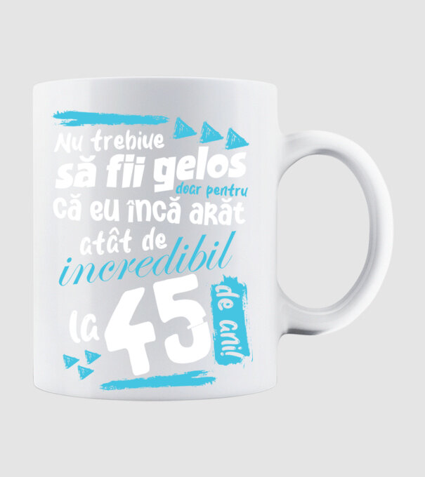 Nu trebuie să fii gelos 45 de ani model alb pe tricou