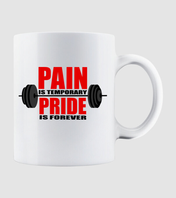 Pain is temporary model alb pe tricou