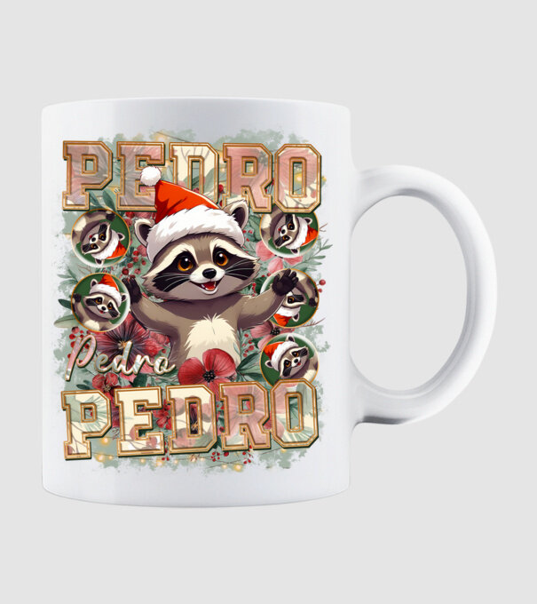 Pedro pedro flower xmas model alb pe tricou