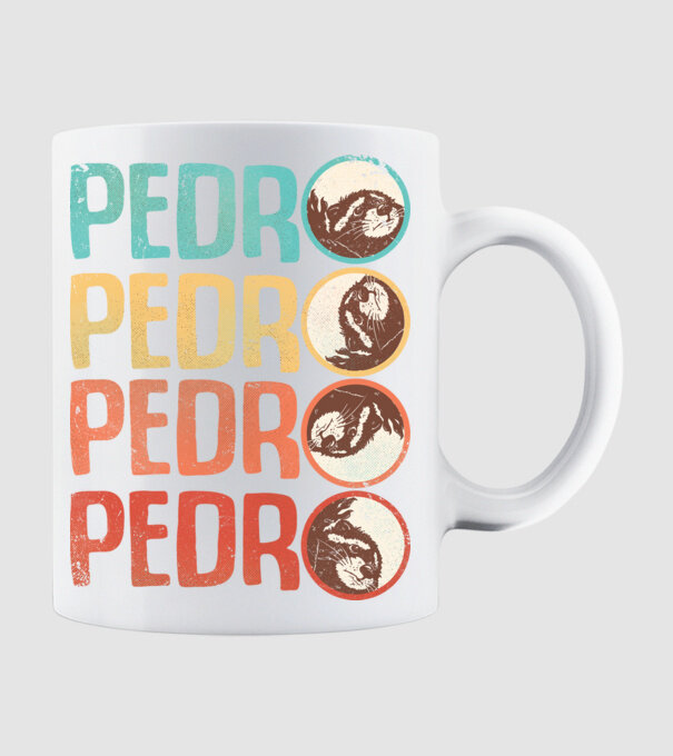 Pedro Pedro retro model alb pe tricou