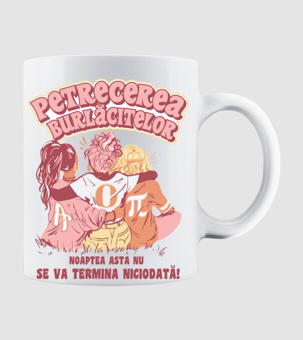 petrecerea burlăcitelor - noaptea asta nu se va termina niciodată! model alb pe tricou