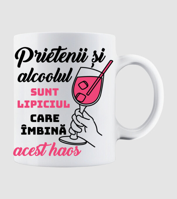 Prietenii și alcoolul sunt lipiciul care îmbină acest haos model alb pe tricou