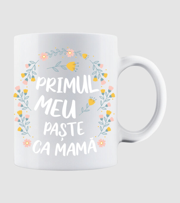 Primul meu Paște ca mamă model alb pe tricou