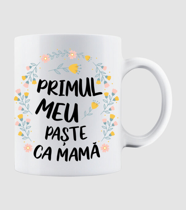 Primul meu Paște ca mamă model alb pe tricou