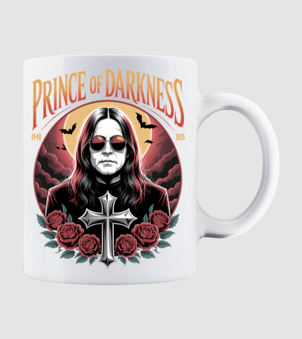 Prince of Darkness model alb pe tricou