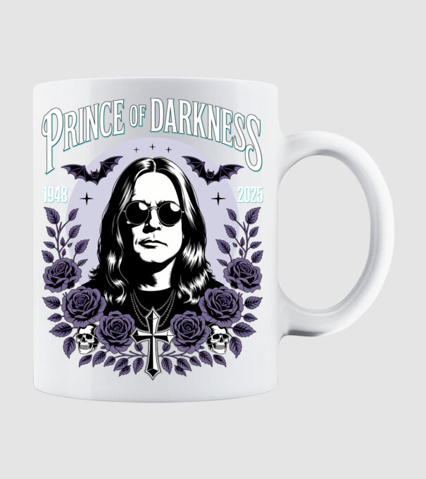 Prince of Darkness model alb pe tricou