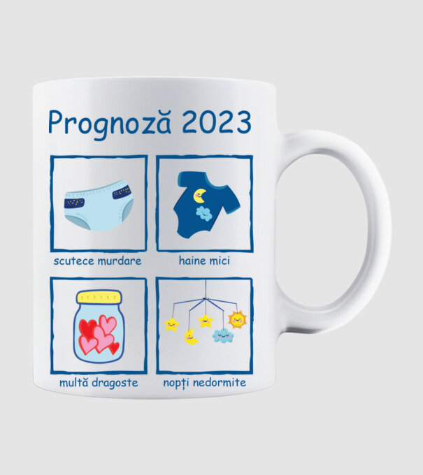 Prognoză 2023 model alb pe tricou