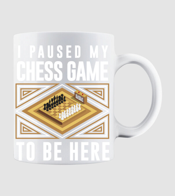 Pused my chess game model alb pe tricou