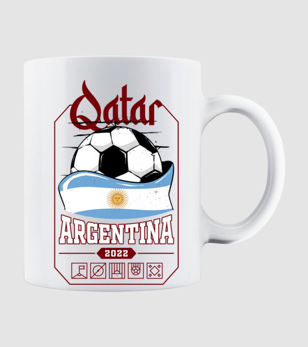 Qatar teams Argentina model alb pe tricou