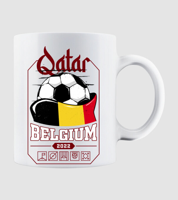 Qatar teams Belgium model alb pe tricou