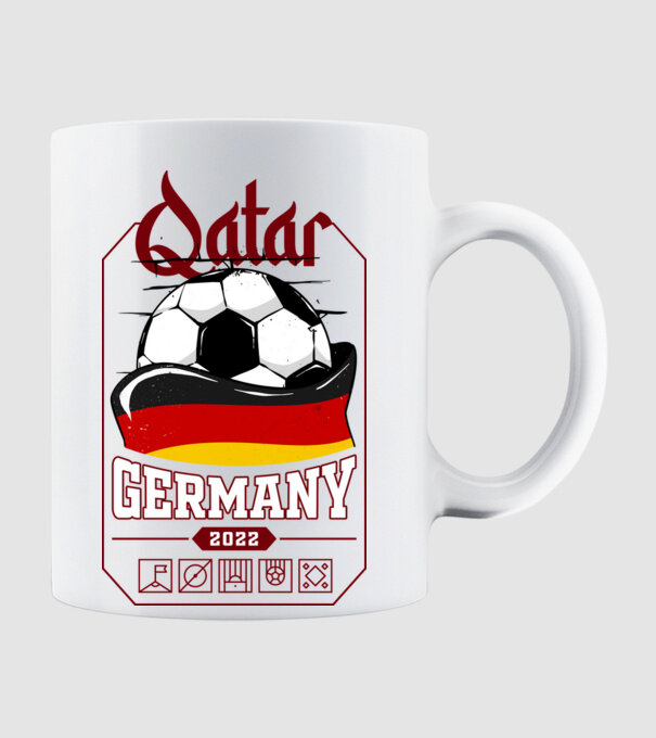 Qatar teams Germany model alb pe tricou