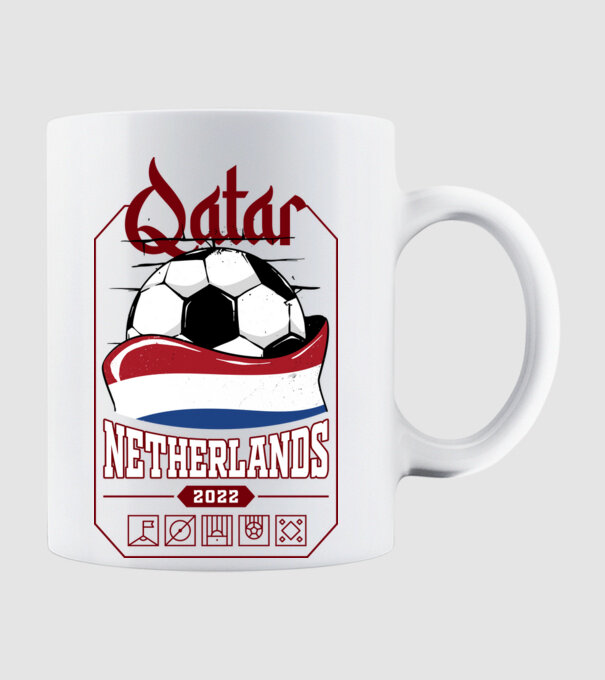 Qatar teams Netherlands model alb pe tricou