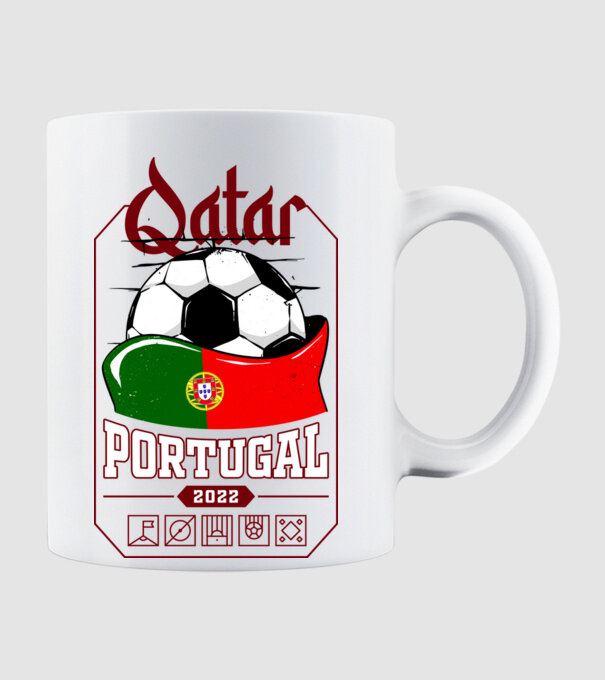 Qatar teams Portugal model alb pe tricou