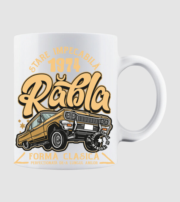 Rablă 1975 model alb pe tricou