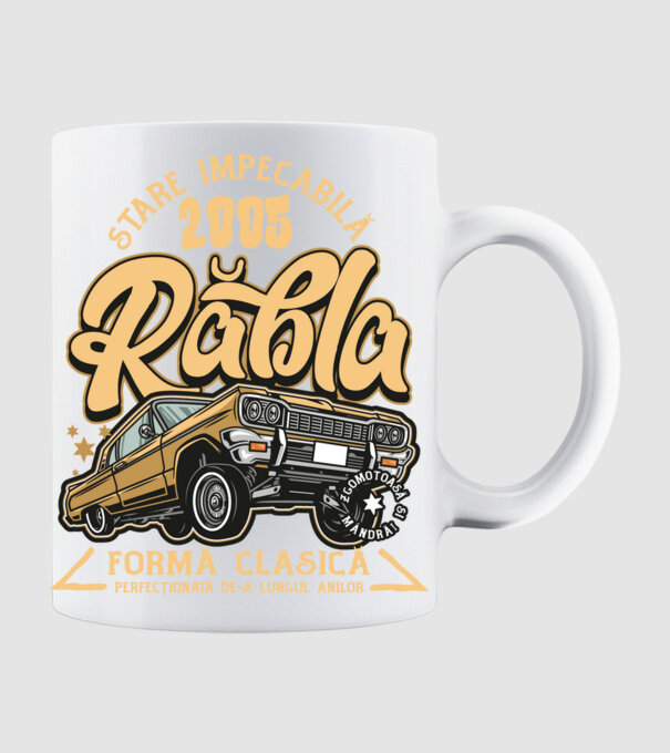 Rablă 2005 model alb pe tricou