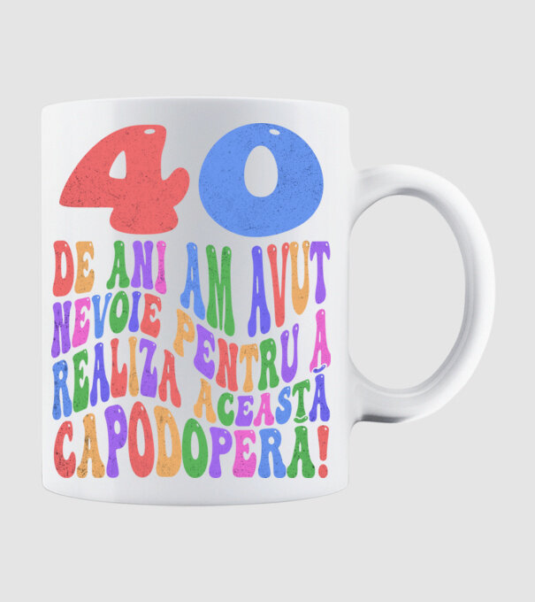 Realiza această capodoperă 40 model alb pe tricou