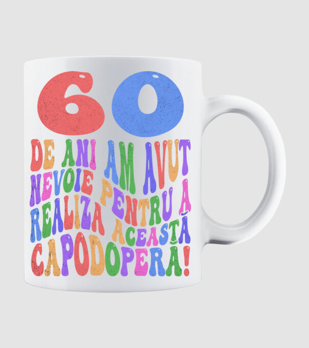 Realiza această capodoperă 60 model alb pe tricou