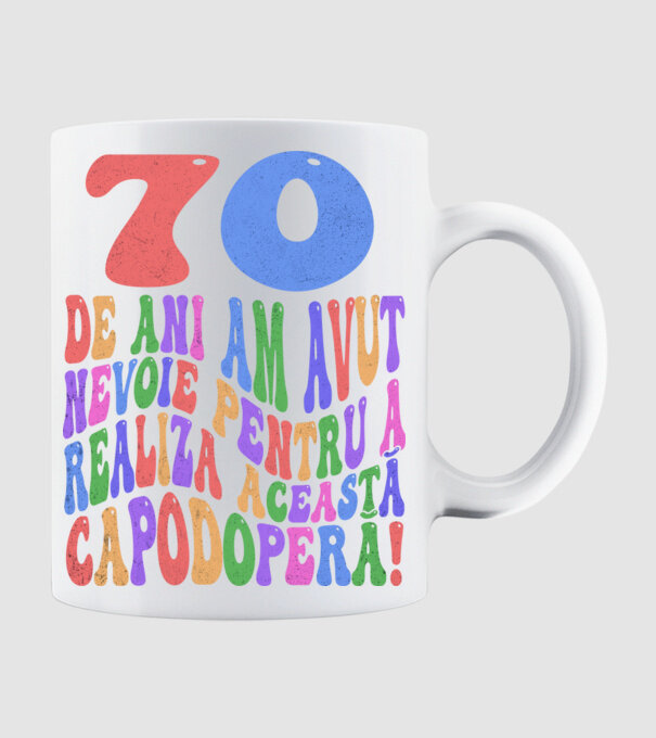 Realiza această capodoperă 70 model alb pe tricou