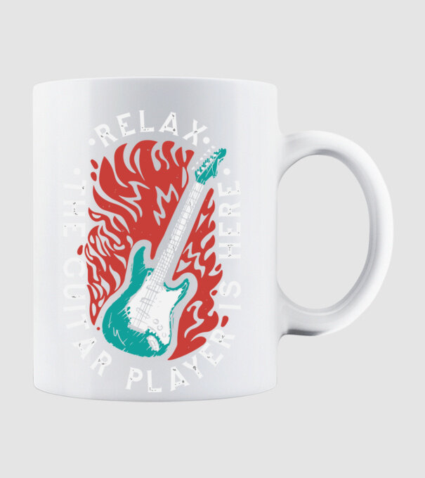 Relax model alb pe tricou