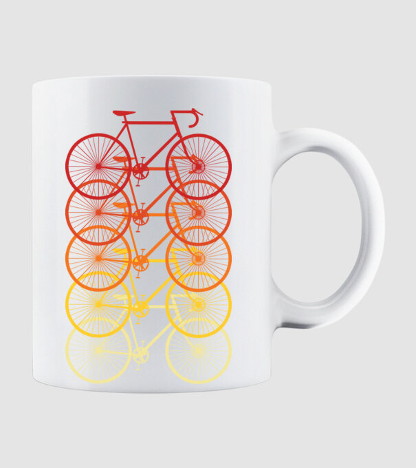 Retro Bike model alb pe tricou