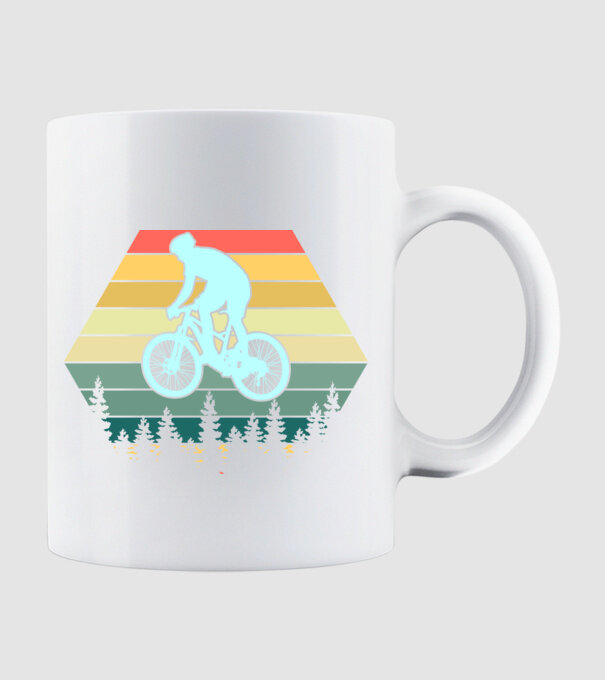 retro mountain bike model alb pe tricou